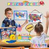 Alritz Pretend Teacher Playset, Role Pretend Play Kids School Toys Kit Include Map, Calendar, White Board Boys Girls Toys, Birthday Gift for Ages 5 6 7 8 9 10 11 12 13+ view 3