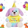 Cuteoy Happy Birthday Dog Musical Stuffed Animal Shaking Singing Dancing Plush Puppy Toy Electric Interactive Animated Plushies Gifts for Kids Girls Boys view 1