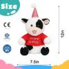 Cuteoy Happy Birthday Cow Musical Stuffed Animal Shaking Singing Dancing Plush Toy Electric Interactive Animated Plushies Gifts for Kids Girls Boys view 2