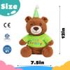 Cuteoy Happy Birthday Bear Musical Stuffed Animal Shaking Singing Dancing Plush Toy Electric Interactive Animated Plushies Gifts for Kids Girls Boys view 2
