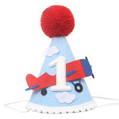 Airplane 1st Birthday Party Hat - Aviation-Themed Decorations & Photo Props (1)
