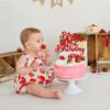 Ephlyn 1Pc Berry 1st Birthday Cake Topper Glitter Sweet Fruit Theme First Birthday Strawberry One Cake Pick for Strawberry Theme Baby Shower Kids 1st Birthday Party Decorations Supplies view 4