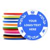 SUYANH 100 Personalized Poker Chips, Print with Your Text and Logo, Suitable for Corporate Event, Poker Night, Card Club, Board Game, Party (Blue) view 1