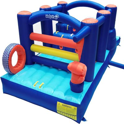 Hapcap Inflatable Obstacle Course Bounce House for Big Kids 8-12, Slide,Climbing Walls,Jumping Area,Simple Boxing Theme for Backyard Party,18L x 7.5' W x 6.5'H