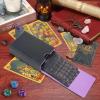 Buweeo Tarot Card Case/Holder, Single Deck PU Leather Card Holder for Most Standard Size Tarot Cards or Playing Cards, Black and Purple view 4