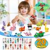 HOGOKIDS 20 Packs Valentines Party Favors for Kids, 60 Kinds of Mini Animals Toy Building Block Set for Valentines Day Classroom Prizes Goodie Bag Stuffers Birthday Gifts for Boys Girls Ages 6-12+ view 3