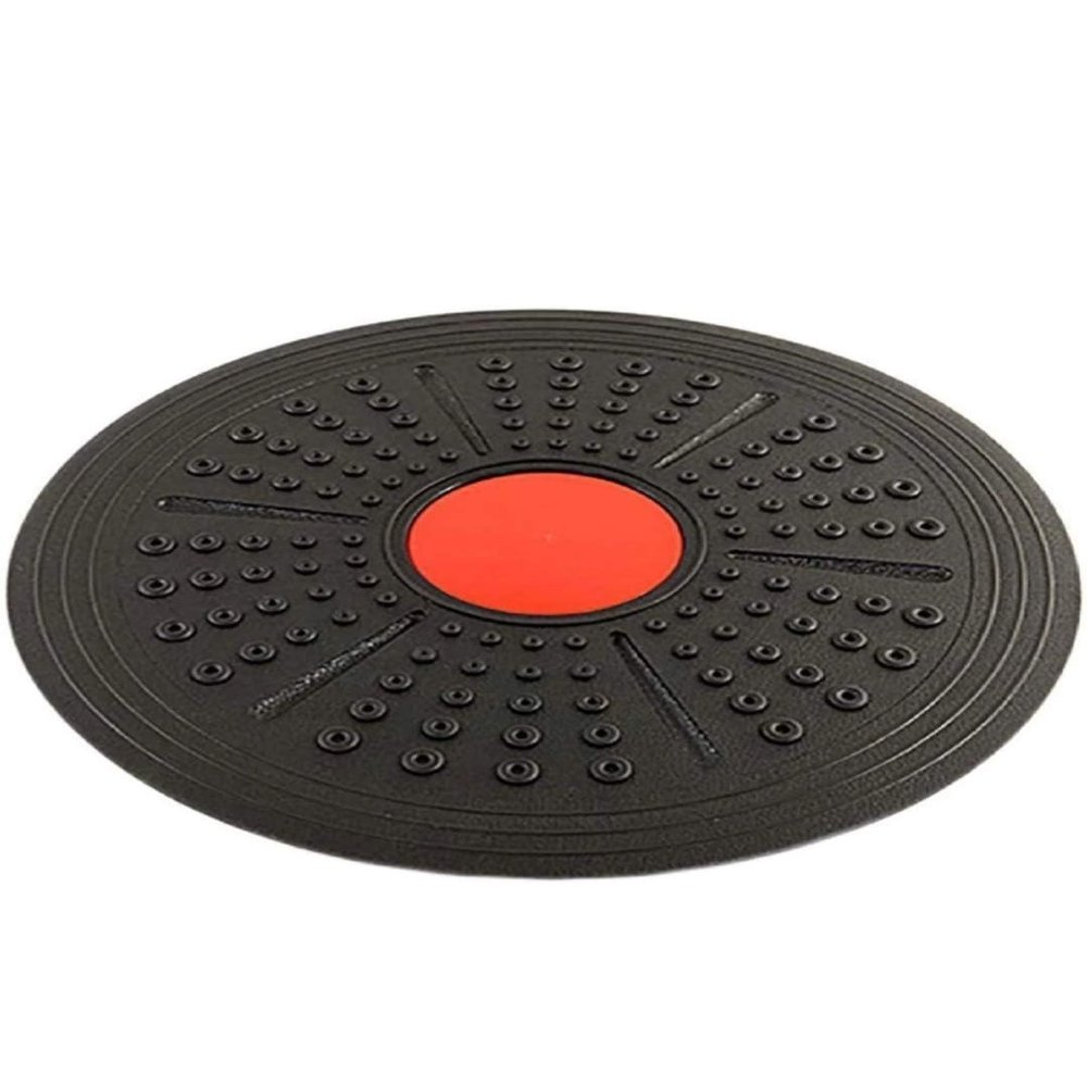 Vinson Wobble Balance Board for Physiotherapy, Gym, Occupational Therapy & other Fitness Exercises with a weight handling capacity of upto 130 KG,Black Color, Weight of the Board - 750 gm