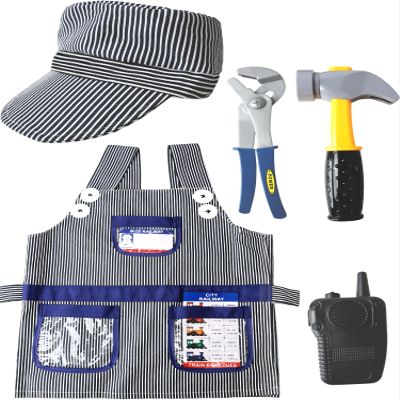 7 Pcs Kids Train Engineer Costume Set Train Conductor Outfit Conductor Cap Train Conductor Dress Up Kit for Kids Halloween Role Play Career Day Pretend Party Cosplay