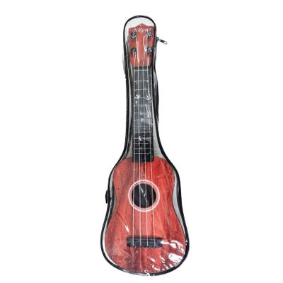 NZLTQO 16" Kids Ukulele, 4 Strings Musical Instruments with Bag, Mini Ukulele Guitar, Photo Booth Props, Plastic Ukulele Ornament Party Decoration for Home Office Bar Restaurant (Red)