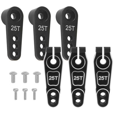 3Pcs Metal 25T Servo Horn 25 Teeth Steering Servo Arm M3 Threads & Metal 25T Servo Horn 25 Teeth Steering Arm Compatible with Futaba Savox Power HD HSP Servos Motor