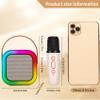 Mini Karaoke Machine with 2 Wireless Microphones, Kids Karaoke Machine for Girls 18 Pre-Loaded Songs 4, 5, 6, 7, 8, 10, 12+ Years Old Teens Birthday White Blue (White) view 2