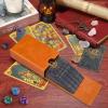Buweeo Tarot Card Case/Holder, Single Deck PU Leather Card Holder for Most Standard Size Tarot Cards or Playing Cards, Brown view 4