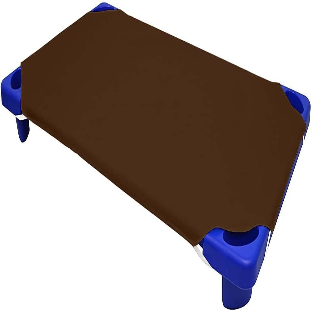 10 Pieces Toddlers Cot Sheets for Daycare Preschool Standard Size 23 x 40 Inch Soft Breathable Nap Sheet Polyester Cotton Chocolate Cot Sheet for Boys Girls Naptime Sleeping for Cots Mat