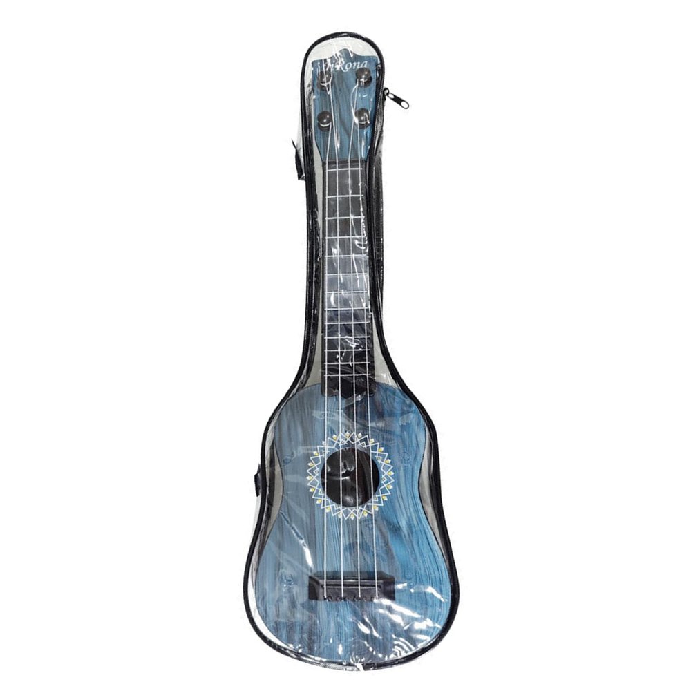 NZLTQO 16" Kids Ukulele, 4 Strings Musical Instruments with Bag, Mini Ukulele Guitar, Photo Booth Props, Plastic Ukulele Ornament Party Decoration for Home Office Bar Restaurant (Blue)