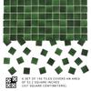150 pcs, Dollhouse Flooring, 1:12 Scale Doll House Tiles, Miniature Checkerboard Floor, REDUCIO! (Emerald Gloss) view 4