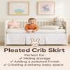 Mattress-Homes Crib Skirt Pleated, Dust Ruffle Adjustable Fit Standard Crib Nursery Mini Crib Toddler Breathable Skirt for Baby Boys or Girls,(Sage Solid - 24" x 38"/10" Drop) view 4