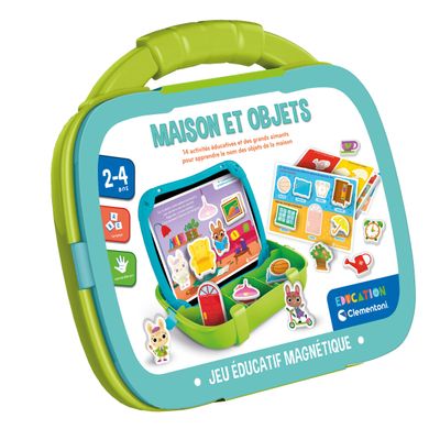 Clementoni - Magnetic Case - Age 2 - Life at Home - Educational Games for Kids - Learn while having fun