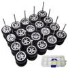 1/64 Wheels and Tires Set, 10-Pack 1 64 Scale Wheels with 10 for 1/64 Diecast Cars Upgraded and Modified Rubber Tires(Diameter 0.43in/11mm) (Silver Plated) view 1