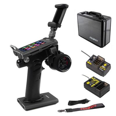GoolRC Flysky Noble NB4 Pro+ 2.4GHz 18CH Radio Transmitter with FGr4B & FGr8B Receiver, 3.5 Inch IPS Touch Screen Remote Controller with Receiver for RC Car Boat