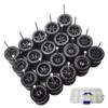 1/64 Wheels and Tires Set, 10-Pack 1 64 Scale Wheels with 10 for 1/64 Diecast Cars Upgraded and Modified Rubber Tires(Diameter 0.43in/11mm) (Black) view 1