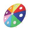 Akozon Kids Outdoor Umbrella Parachute Play Set, 9 Holes Round Shape, Interactive Mole Pounding Game, and Construct, Skill Development Tool for Group Play and view 3