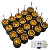 1/64 Wheels and Tires Set, 10-Pack 1 64 Scale Wheels with 10 for 1/64 Diecast Cars Upgraded and Modified Rubber Tires(Diameter 0.43in/11mm) (Gold) view 1