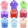 9 Pack Slime Kit - 3 Jelly Cube Crunchy, 3 Cloud, 3 Butter Slime - Soft Stretchy for Stress Relief, Birthday Gift, Kids Party Favors - Boys and Girls Toy view 1