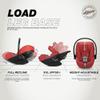 Cybex Cloud G Lux Comfort Extend Infant Car Seat with Anti-Rebound Base, Load Leg, Linear Side Impact Protection, Latch Install, Ergonomic Full Recline, Extended Leg Rest, Hibiscus Red view 3