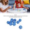 10 Pieces Polyhedral Dice Set, Plastic Lightweight Portable 20 Sided Dice for Role Playing, Table Games, Learning, Dice for Classroom, 20 Sided Cube RPG Dice (Blue) view 2