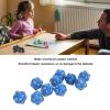 10 Pieces Polyhedral Dice Set, Plastic Lightweight Portable 20 Sided Dice for Role Playing, Table Games, Learning, Dice for Classroom, 20 Sided Cube RPG Dice (Blue) view 3
