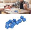 10 Pieces Polyhedral Dice Set, Plastic Lightweight Portable 20 Sided Dice for Role Playing, Table Games, Learning, Dice for Classroom, 20 Sided Cube RPG Dice (Blue) view 4