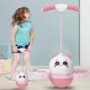 GLANSI Kids Pogo Stick, Jump Stick for Kids, Pogo Jumper with Handle, Anti-Slip Jumping Stick, Waterproof Growing Pogo Sticks, Kindergarten Fitness Exercise Bouncing Ball for Balance Ability, Pink view 4