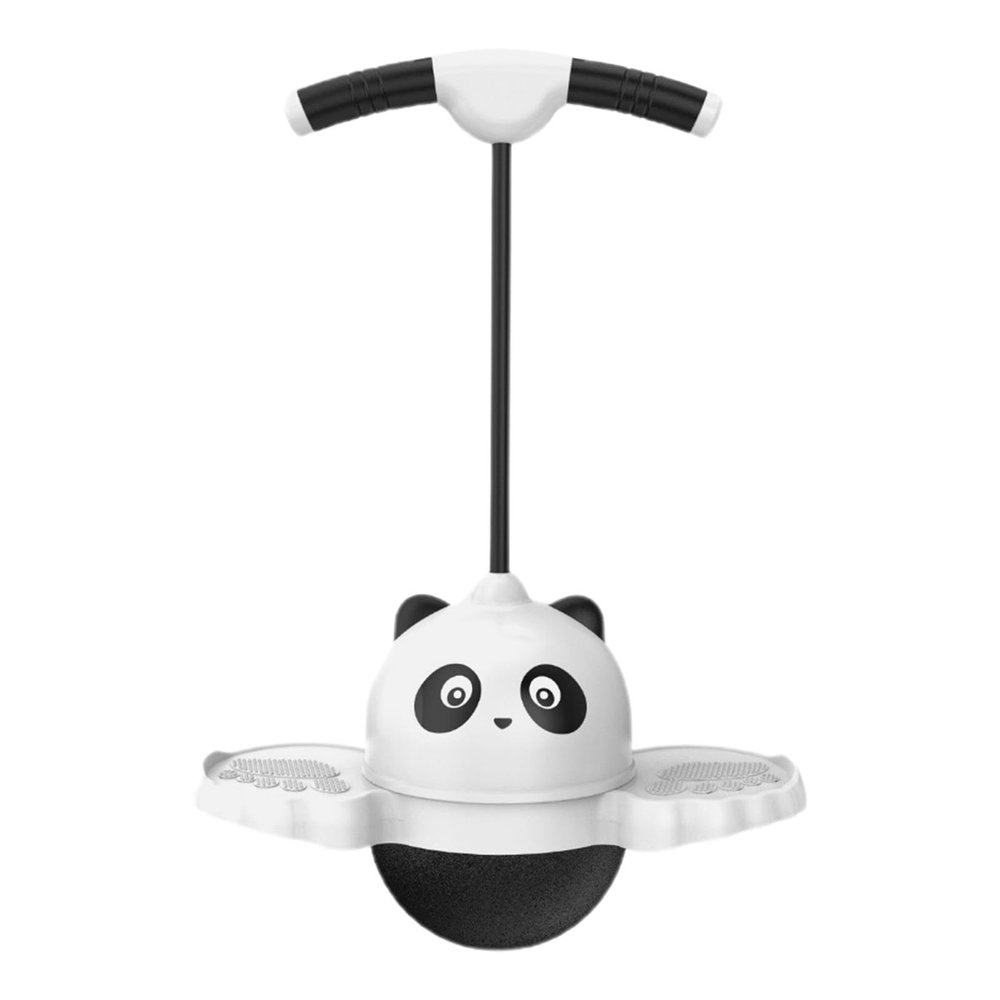 GLANSI Kids Pogo Stick, Jump Stick for Kids, Pogo Jumper with Handle, Anti-Slip Jumping Stick, Waterproof Growing Pogo Sticks, Kindergarten Fitness Exercise Bouncing Ball for Balance Ability, White