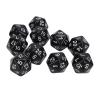 10 Pieces Polyhedral Dice Set, Plastic Lightweight Portable 20 Sided Dice for Role Playing, Table Games, Learning, Dice for Classroom, 20 Sided Cube RPG Dice (Black) view 1