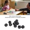 10 Pieces Polyhedral Dice Set, Plastic Lightweight Portable 20 Sided Dice for Role Playing, Table Games, Learning, Dice for Classroom, 20 Sided Cube RPG Dice (Black) view 2