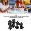 10 Pieces Polyhedral Dice Set, Plastic Lightweight Portable 20 Sided Dice for Role Playing, Table Games, Learning, Dice for Classroom, 20 Sided Cube RPG Dice (Black) view 3