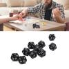 10 Pieces Polyhedral Dice Set, Plastic Lightweight Portable 20 Sided Dice for Role Playing, Table Games, Learning, Dice for Classroom, 20 Sided Cube RPG Dice (Black) view 4
