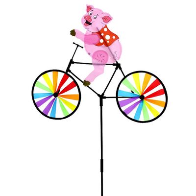 3D Animal On Bike Garden Lawn Yard Decor Wind Spinne