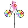 3D Animal On Bike Garden Lawn Yard Decor Wind Spinne view 1