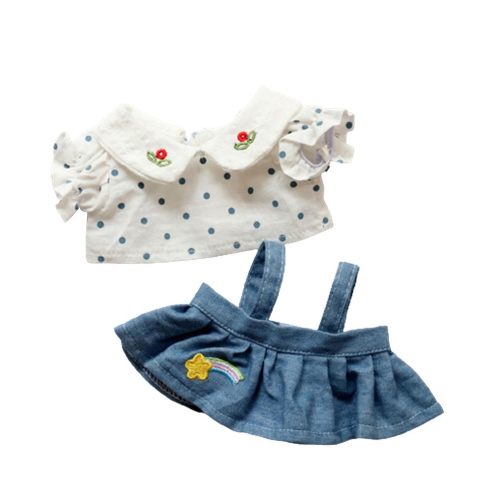 JSGHGDF Clothes Set Tops Pants Skirt Sweater Soft Costume Outfits For 8inch Stuffed Boy Girl Accessories