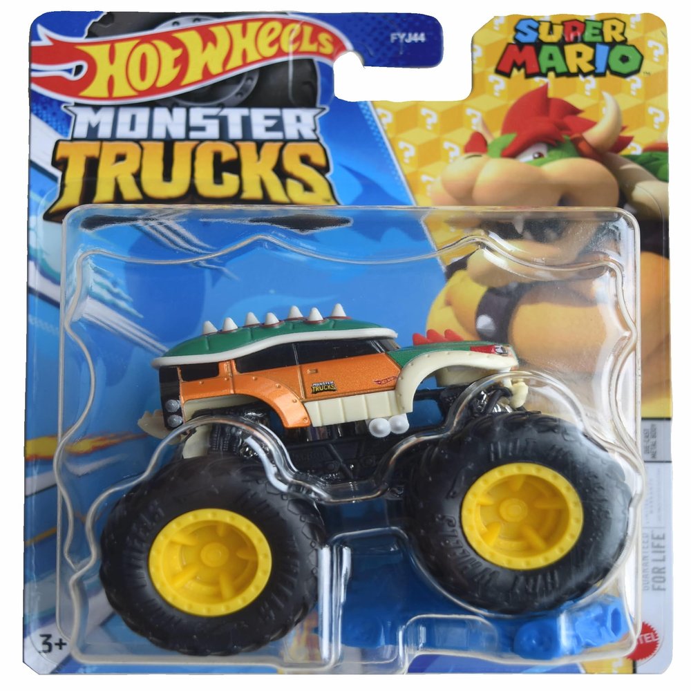 Matchbox Hot Wheels Monster Trucks Bowser, Super Mario Connect and Crash Car 1:64 Scale die cast
