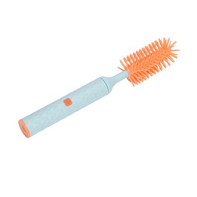 Baby Bottle Brush Cleaner Baby Bottle Cleaning Brush Set Quick Removal Straw Brush Silicone for Home (Blue)