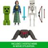 Mattel Minecraft Story Set with 4 Action Figures & 3 Accessories, Overworld Encounters Pack Inspired by a Minecraft Movie, Toy Collectible view 3