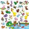 INSOON 30 Packs Animal Party Favors for Kids, 810 PCS Mini Animal Building Block Toy Set for Goodie Bag Fillers Classroom Prizes Easter Birthday Children's Day for Boys Girls Student Ages 6+ view 1
