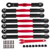 hopsupRC RC Adjustable Turnbuckles Upgrades Part for 1/10 Slash/Rustler/Stampede/Bandit VXL 2WD, Adjustable Turnbuckles Camber Links Toe Link,Red7PCS view 1