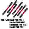 hopsupRC RC Adjustable Turnbuckles Upgrades Part for 1/10 Slash/Rustler/Stampede/Bandit VXL 2WD, Adjustable Turnbuckles Camber Links Toe Link,Red7PCS view 2