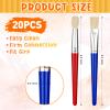 20 Pcs Kids Paint Brushes Bulk - Round & Flat, Easy Clean & Hold Toddler Brushes for Acrylic, Oil, Watercolor Washable Paint view 2