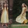 Youfenlove Renaissance Medieval Dress Princess Dress Girls Irish Costume Cosplay Retro Gown Birthday Halloween Xmas Party (Yellow,12-18 Months) view 4