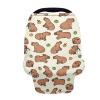 Belidome Capybara Car Seat Covers for Baby Stroller Canopy Stretch Scarf Breastfeeding Covers Soft Stretch view 1