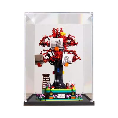 Acrylic Display case for Lego21346 Family Trees Model Transparent Display case, self-Assembling dustproof Collectibles Display case.9.8 x 9.8 x 13.7 inches(Display Box only) (3mm)